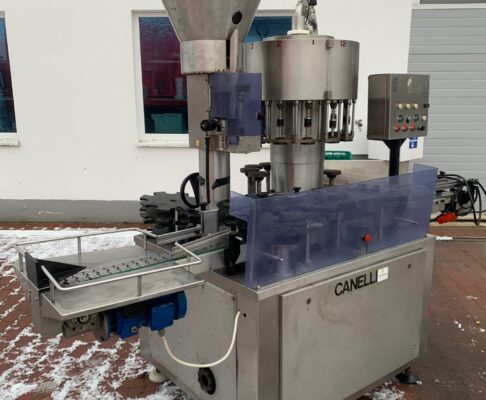 1x Füllgruppe Canelli gebraucht, 12er Vakuumfüller mit Naturkorker