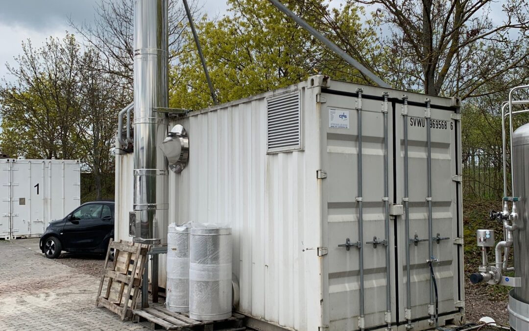 1x mobiler Dampfkessel Wima, gebraucht, Leistung: 1.500 kg Dampf/h, kompakt im 20 Fuß Container