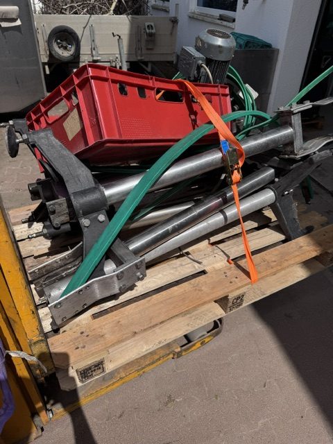 Standfüße für Flaschentransportband, gebraucht, sehr solide